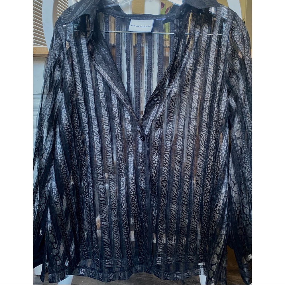 Animal Print Sheer Button Up!